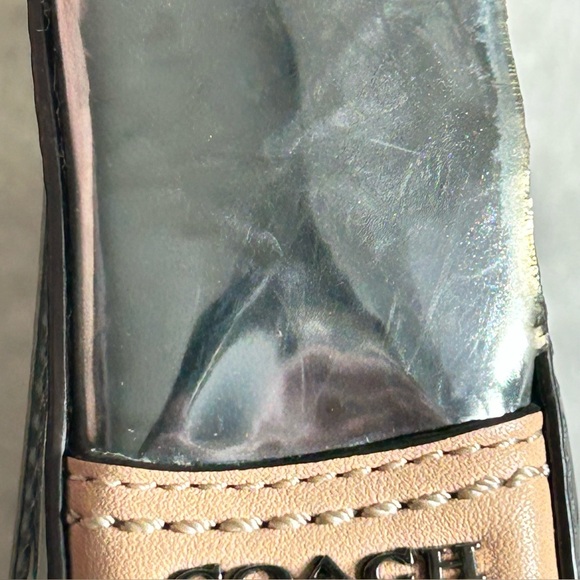 Coach Poppy Mirror Metallic Silver Crossbody Bag Leather Adjustable Strap - Picture 5 of 11